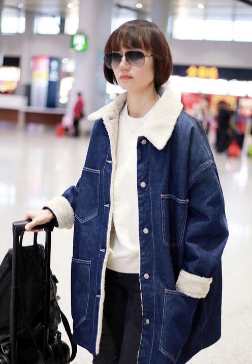 袁泉穿搭同款,袁泉牛仔外套穿搭