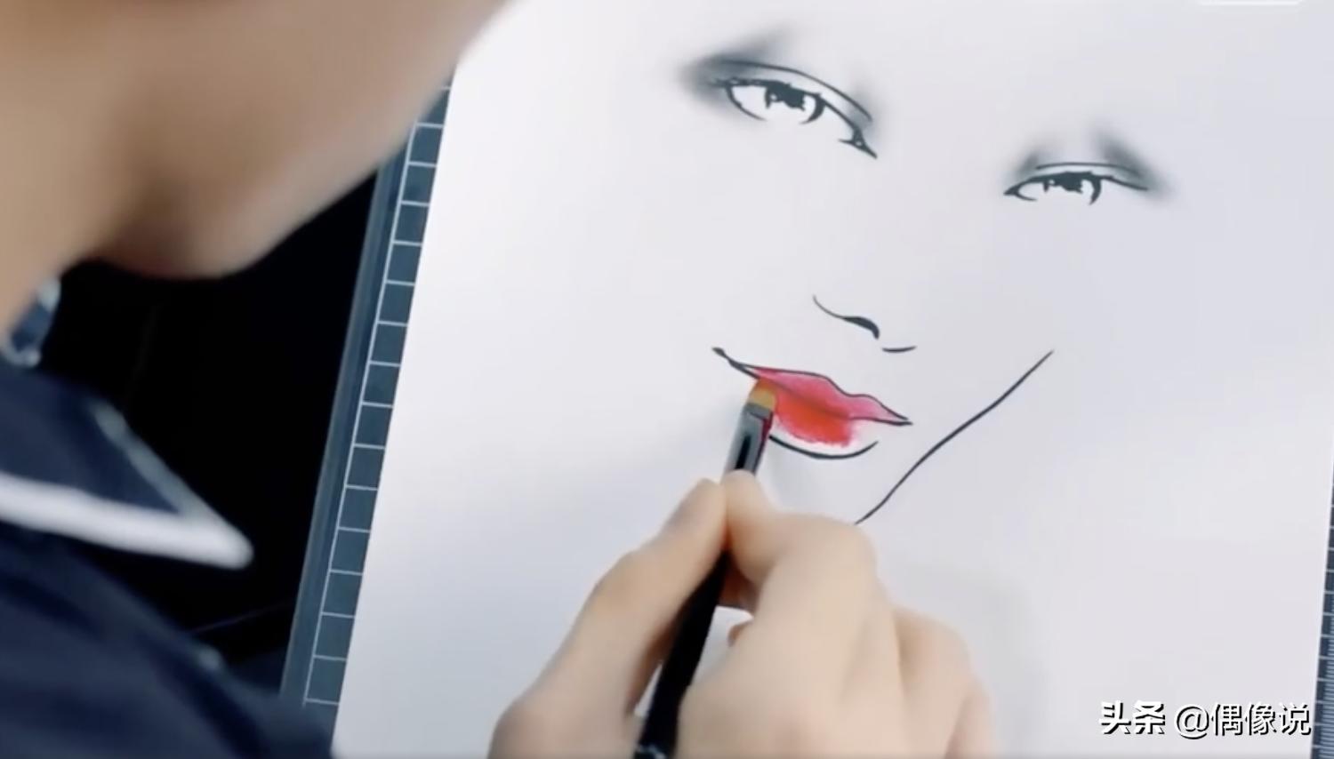 易烊千玺红色眼妆,易烊千玺桃心眼妆画法