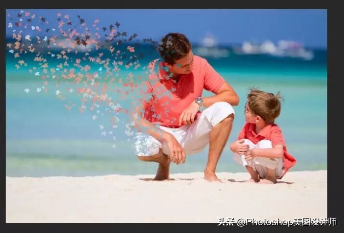 ps人物切割效果教程,ps如何制作人物消散效果