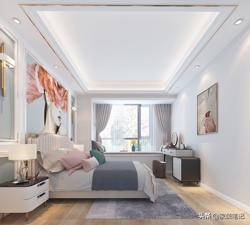 看了样板间就想买,轻奢风样板房小户型