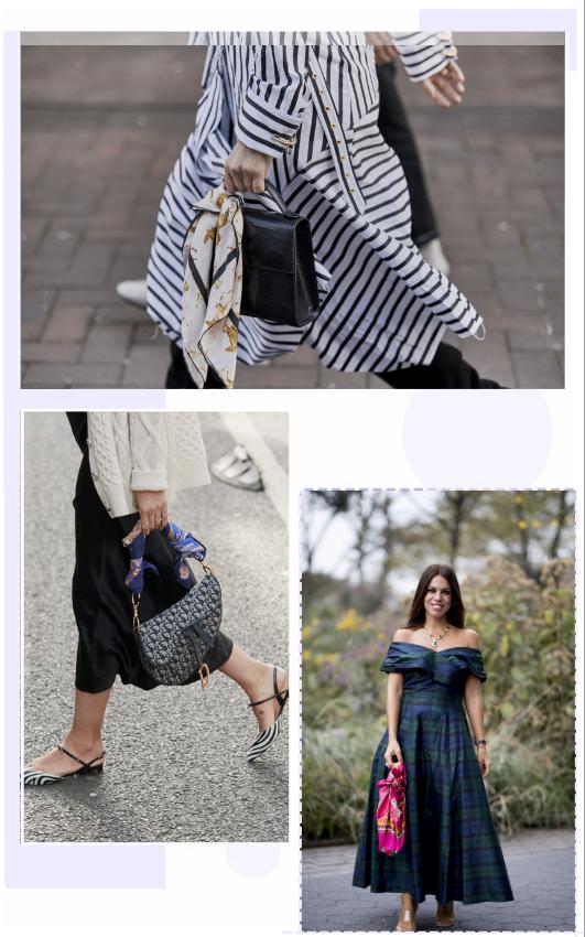 丝巾有哪些时髦又高级的搭配,简单丝巾穿出高级感