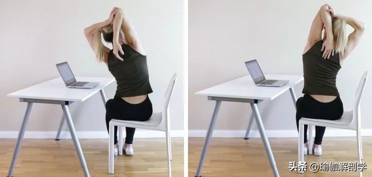 8个椅子瑜伽体式最适合上班一族,办公瑜伽动作