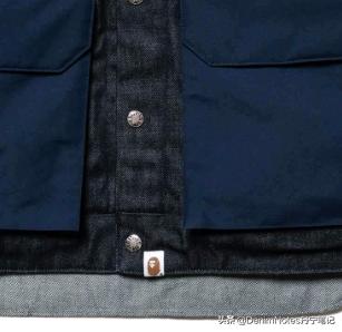 日本原宿潮牌猿人头Bape推出多材质拼接牛仔夹克