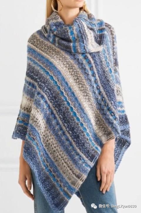 斗篷披肩钩花图样,针织披肩花样图片大全