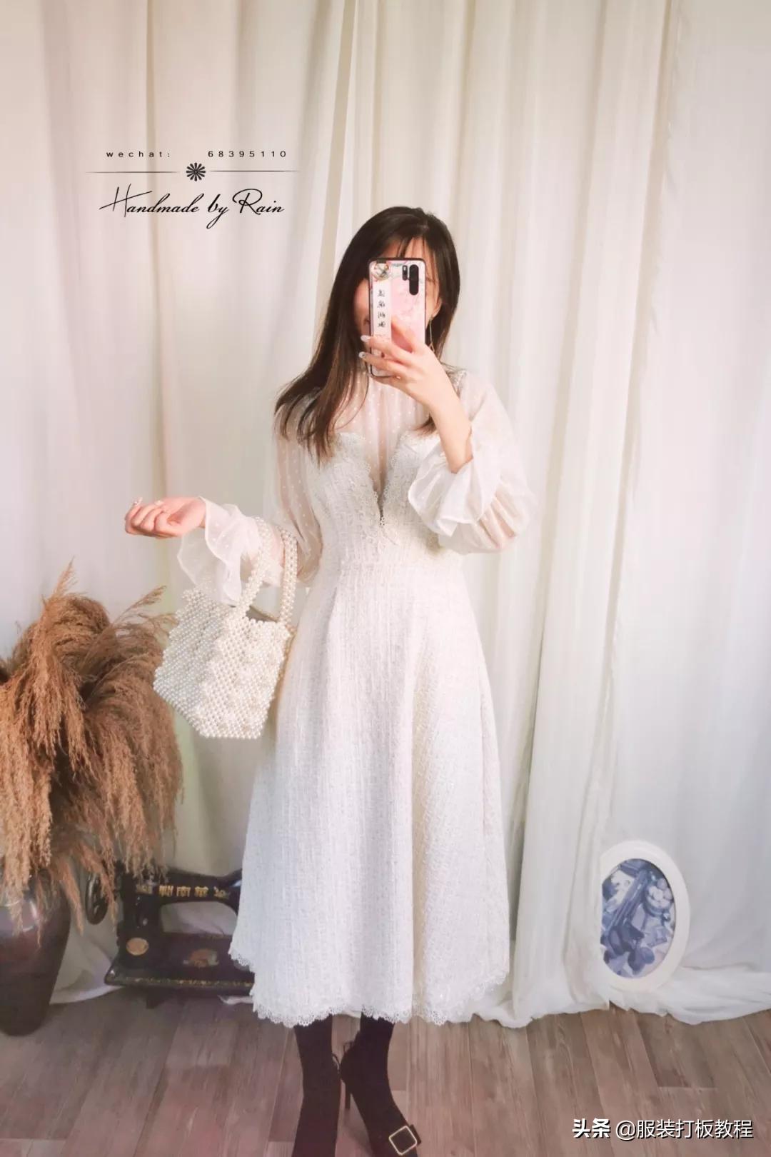 蕾丝打底衫高领制作过程,网纱洋气打底衫怎么缝制