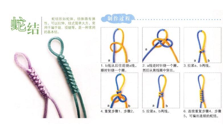 手串绳结打法中国结凤尾结金刚结,实用的绳结编法包括中国绳结