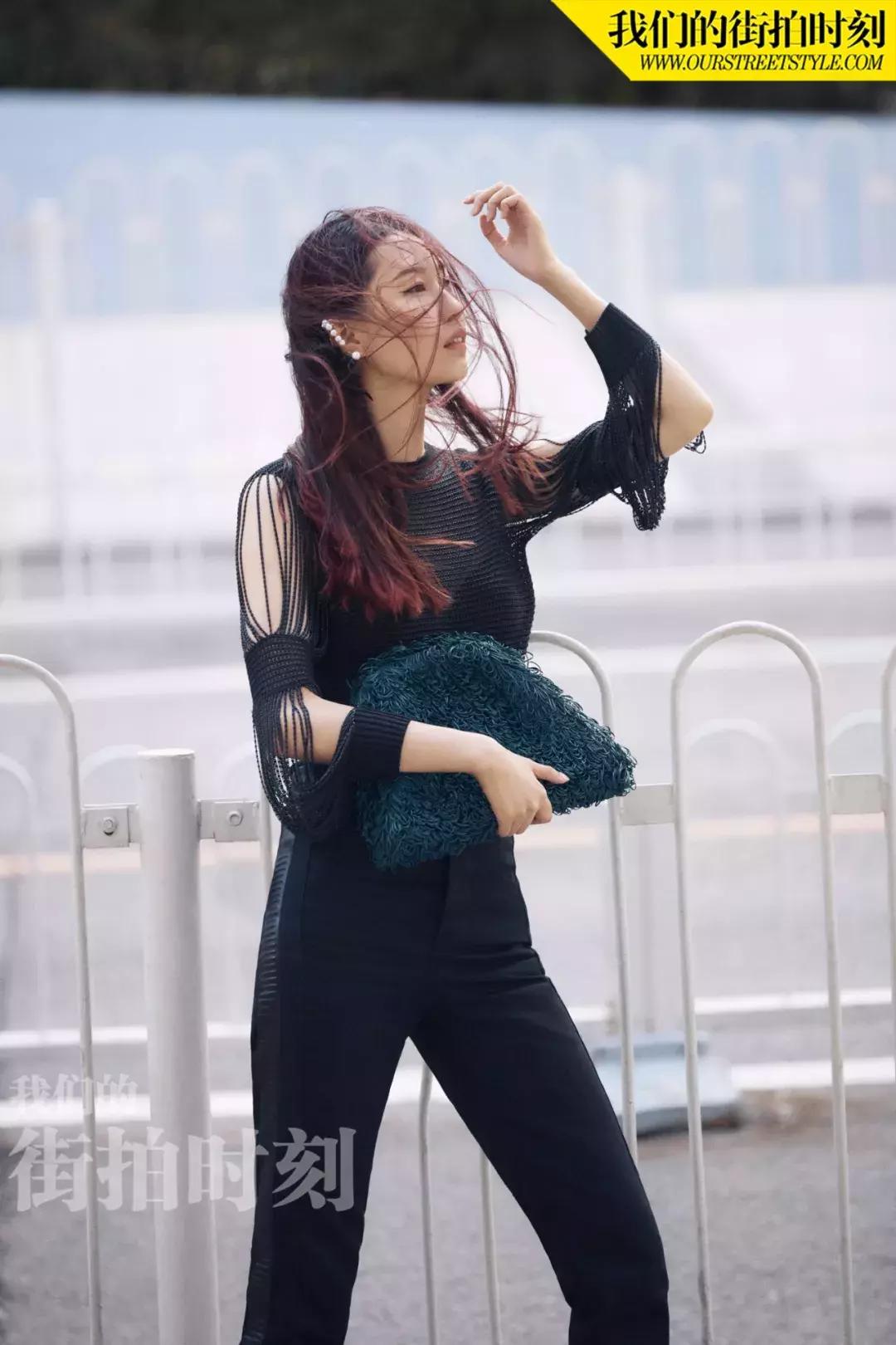 谭松韵张新成同款衣服,热依扎新剧同款黑色衣服