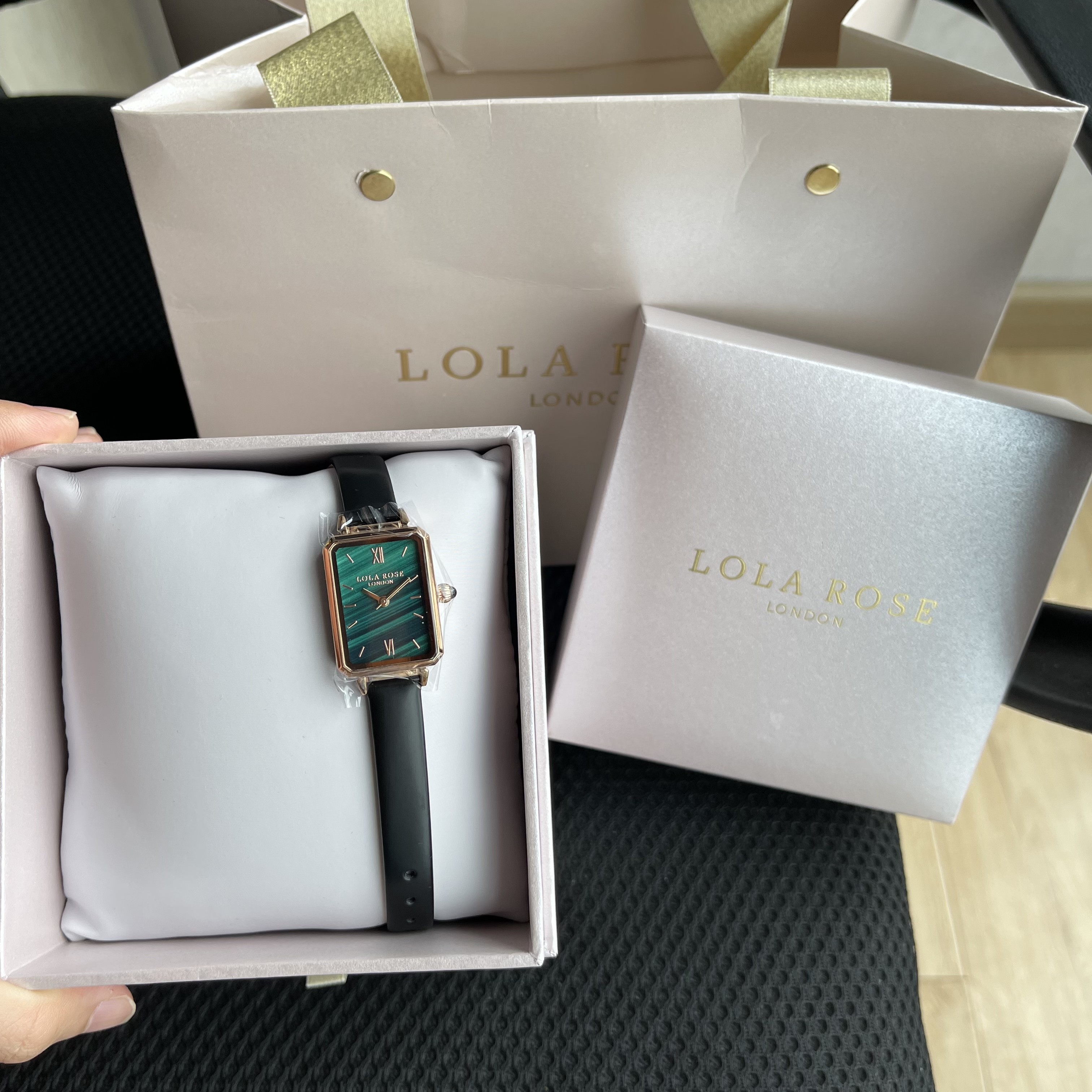 小绿表ins风轻奢女表复古小方盘,女士轻奢小绿表