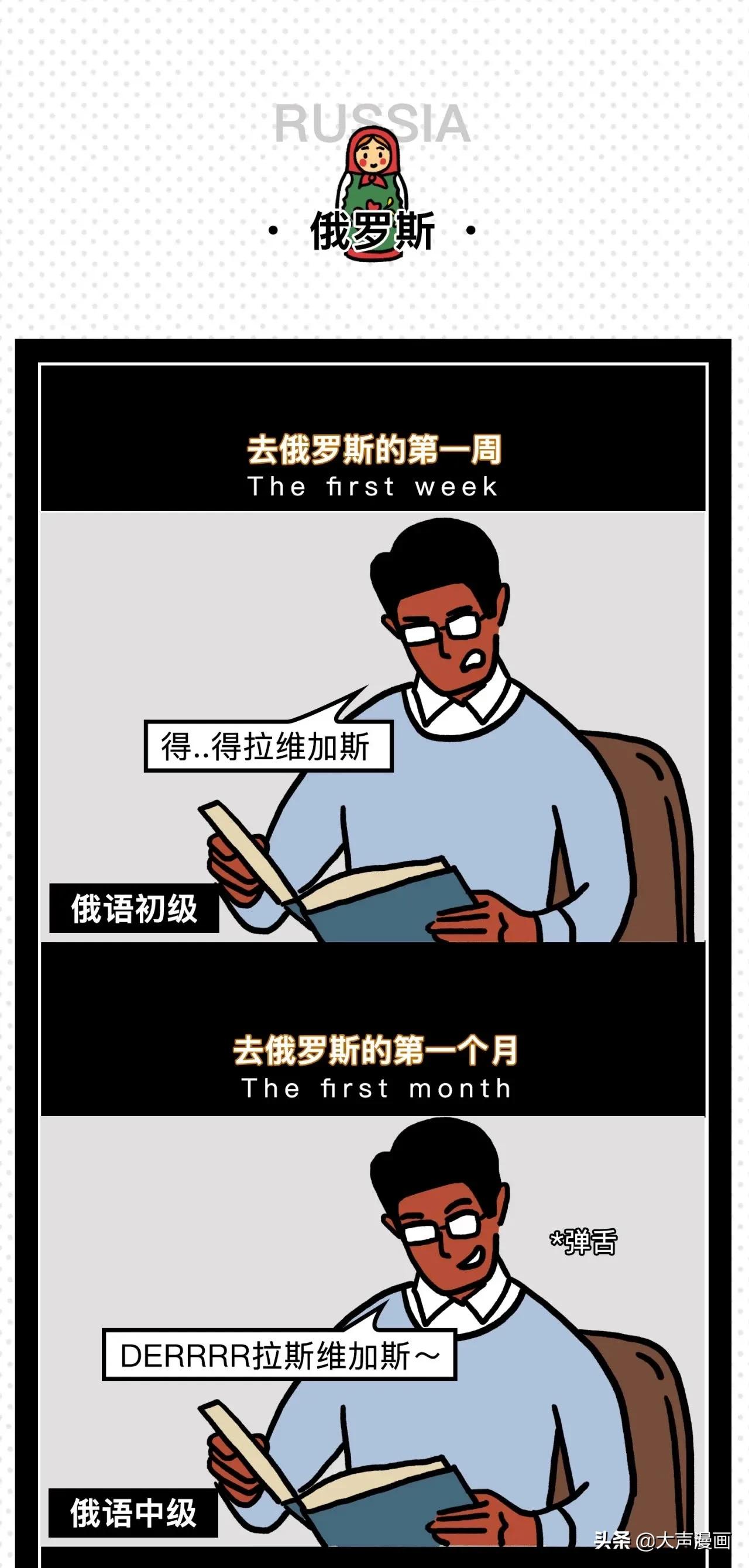 留学国外的第一天vs第一年(漫画)