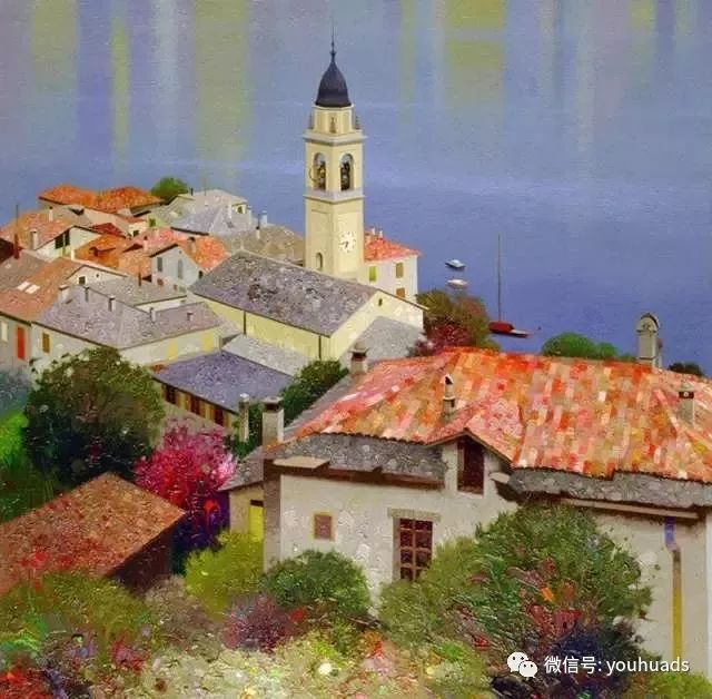 鲍勃罗斯的风景画,意大利画家fulviorinaldi水彩风景