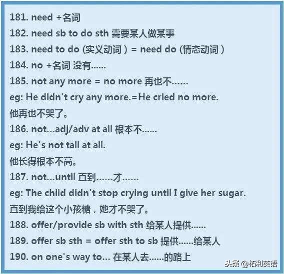 初中英语所有重点必背短语,初中英语固定搭配短语大全