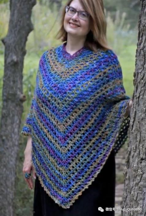斗篷披肩钩花图样,针织披肩花样图片大全