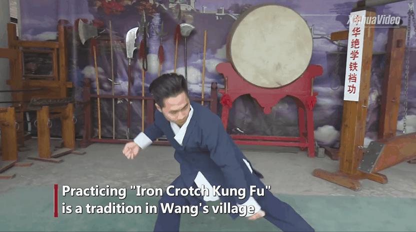 铁裆神功大爷搞笑视频,河南大爷铁头功