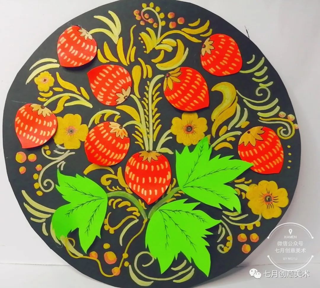 绘画教程草莓熊,创意画草莓教程