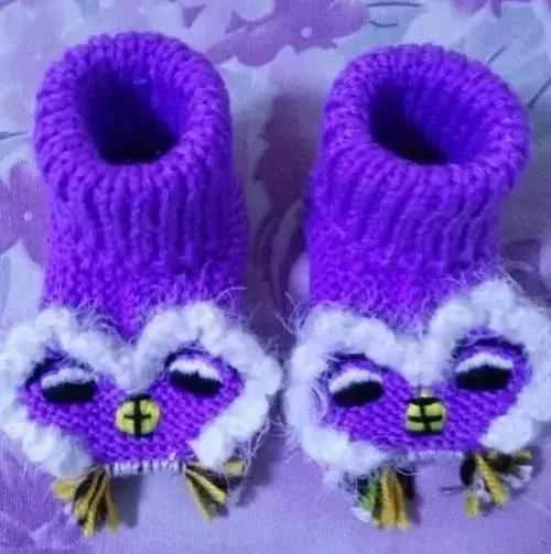 简单婴儿靴子毛线鞋,可爱款钩针宝宝鞋