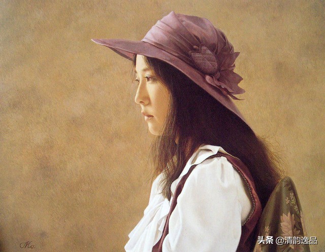 日本画家森本草介超写实油画人物,日本画家森本草介