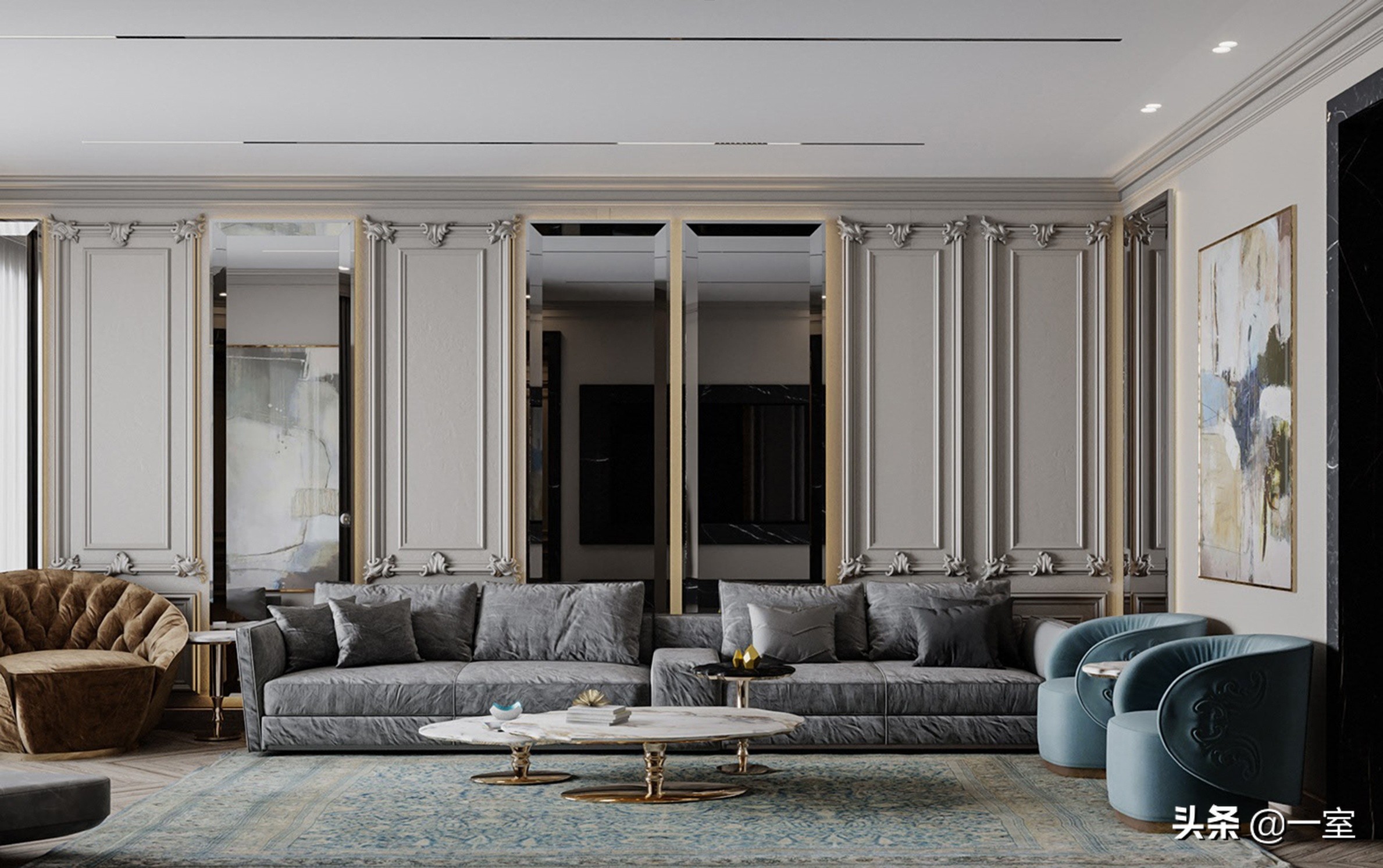 3.3米背景墙设计,客厅背景墙设计简约款