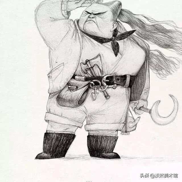 素描画原来可以这么美,素描风插画