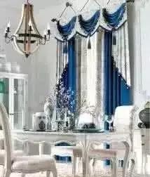 阳台窗帘加窗幔效果,千鸟格窗帘加窗幔