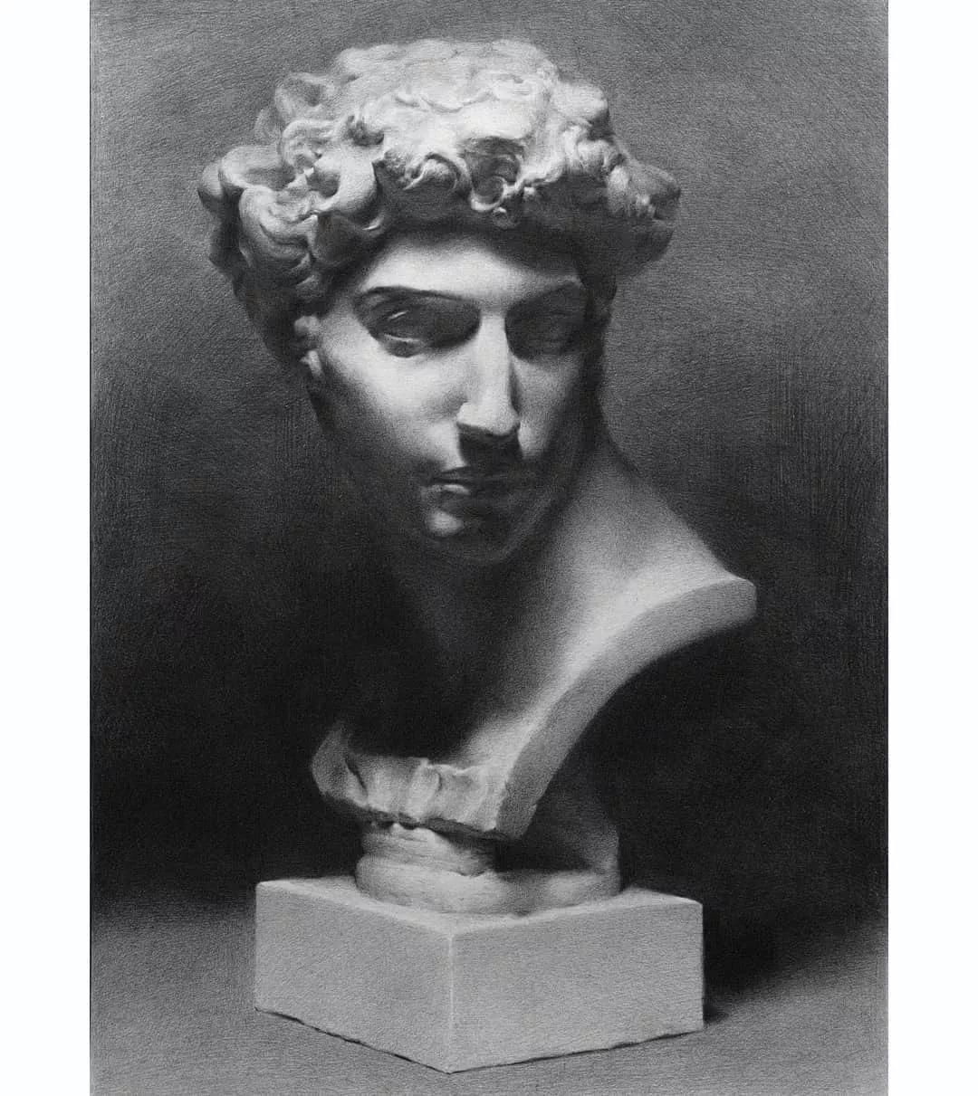 一眼惊艳的素描画,一眼望不到尽头的路素描画