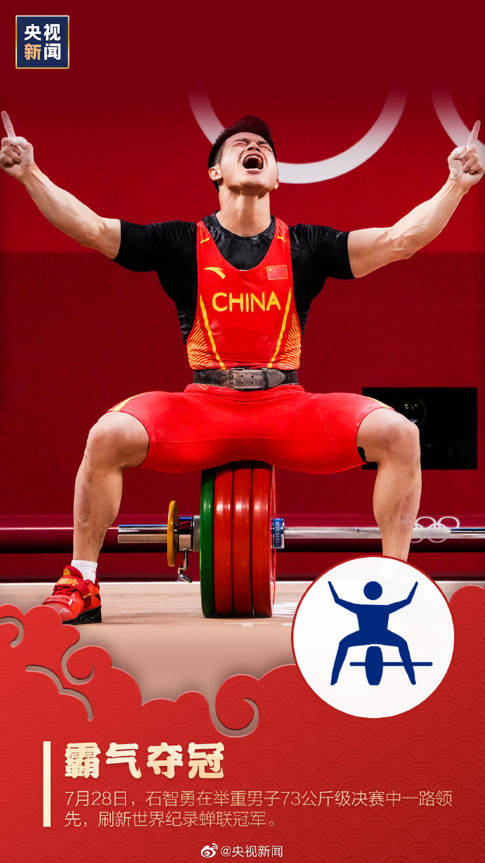 制作中国奥运冠军榜海报,奥运会中国队名场面