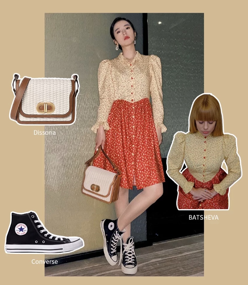 周雨彤衣服太大胆了，紫色休闲服又甜又凉爽，所以敢穿