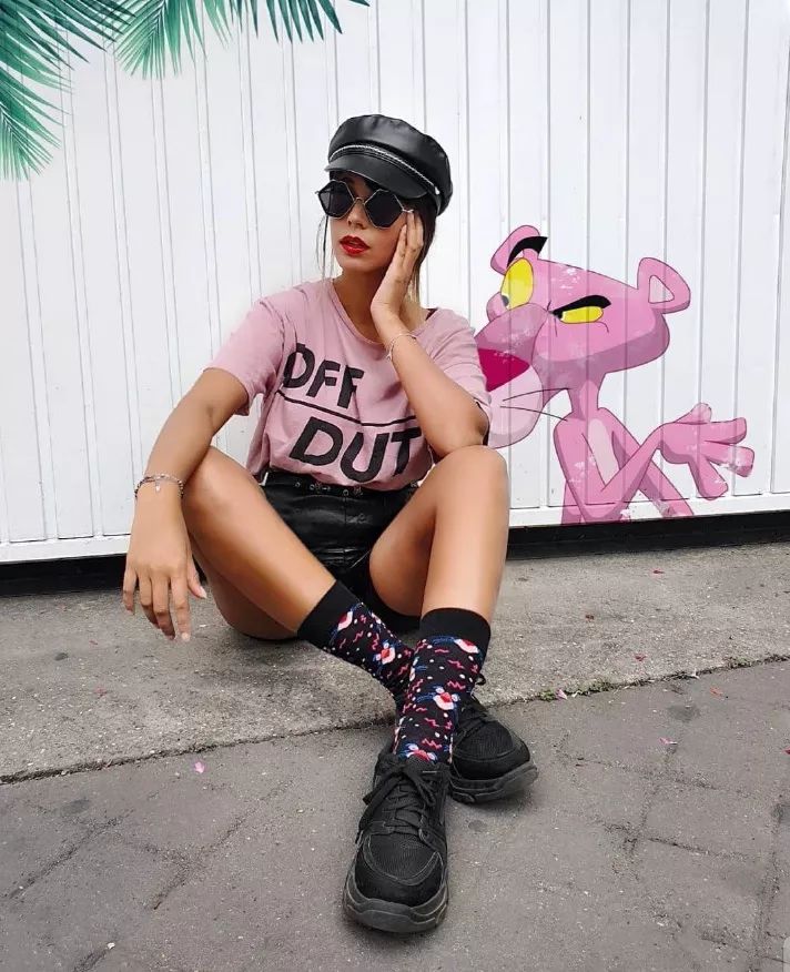 杨幂款袜子,杨幂袜子穿搭