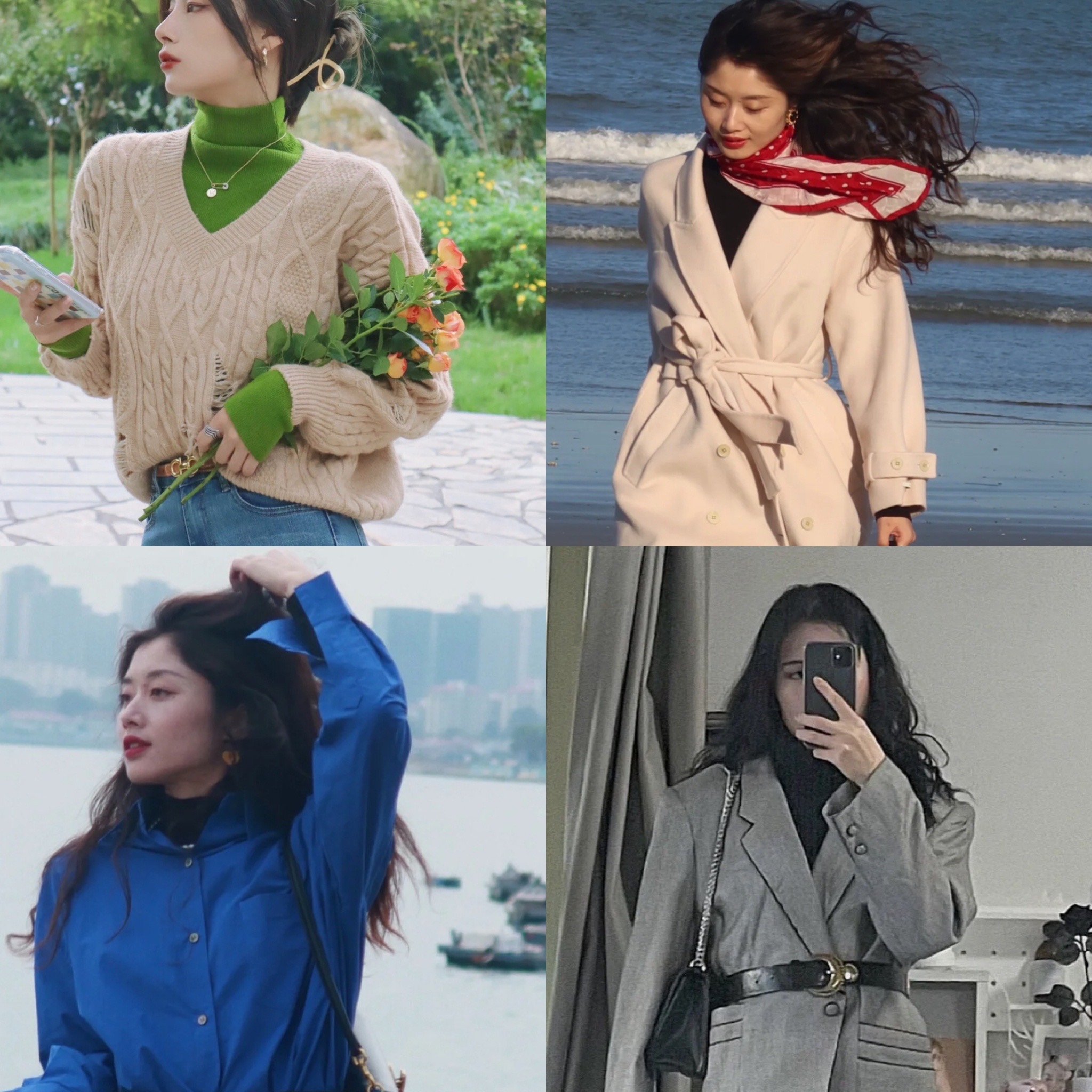 菱形方脸女生适合中分,适合方脸女生的千禧风