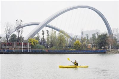 天府绿道近期景色,成都江滩公园绿道建设
