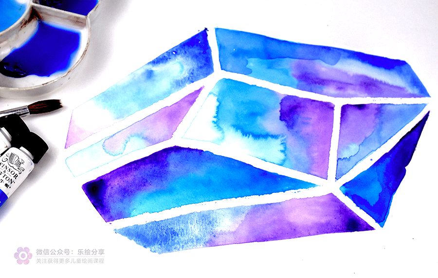 儿童画创意美术圆形构图,7-12岁儿童美术创意画宝石