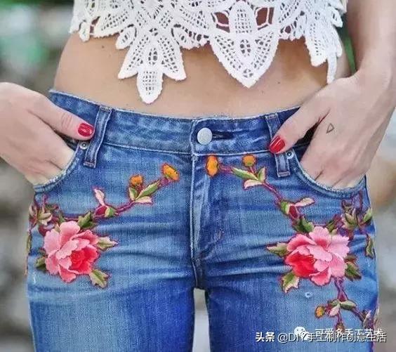 牛仔裤改造小点子,牛仔裤裤脚创意简单改造
