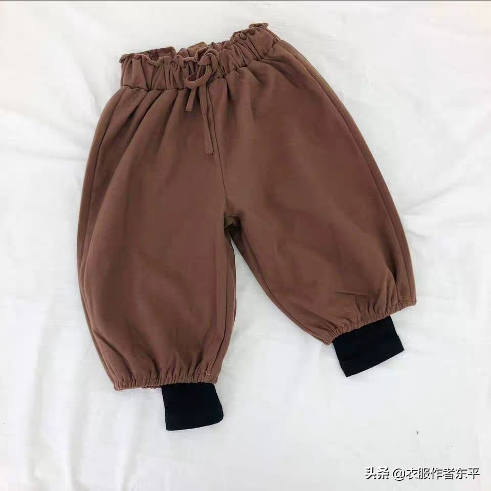 裁剪文艺范拼接灯笼裤,阔腿灯笼裤怎么做