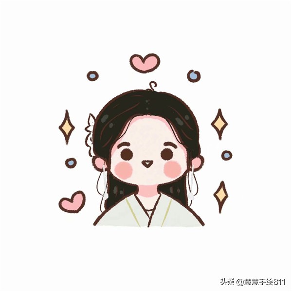 卡通头像女生简单可爱图文,卡通手绘可爱头像女生