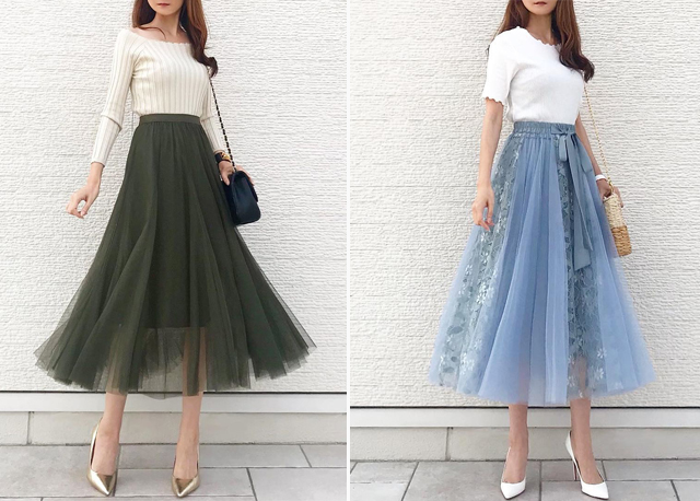 半身裙主要怎么搭配呢,一条半身裙的各种搭配