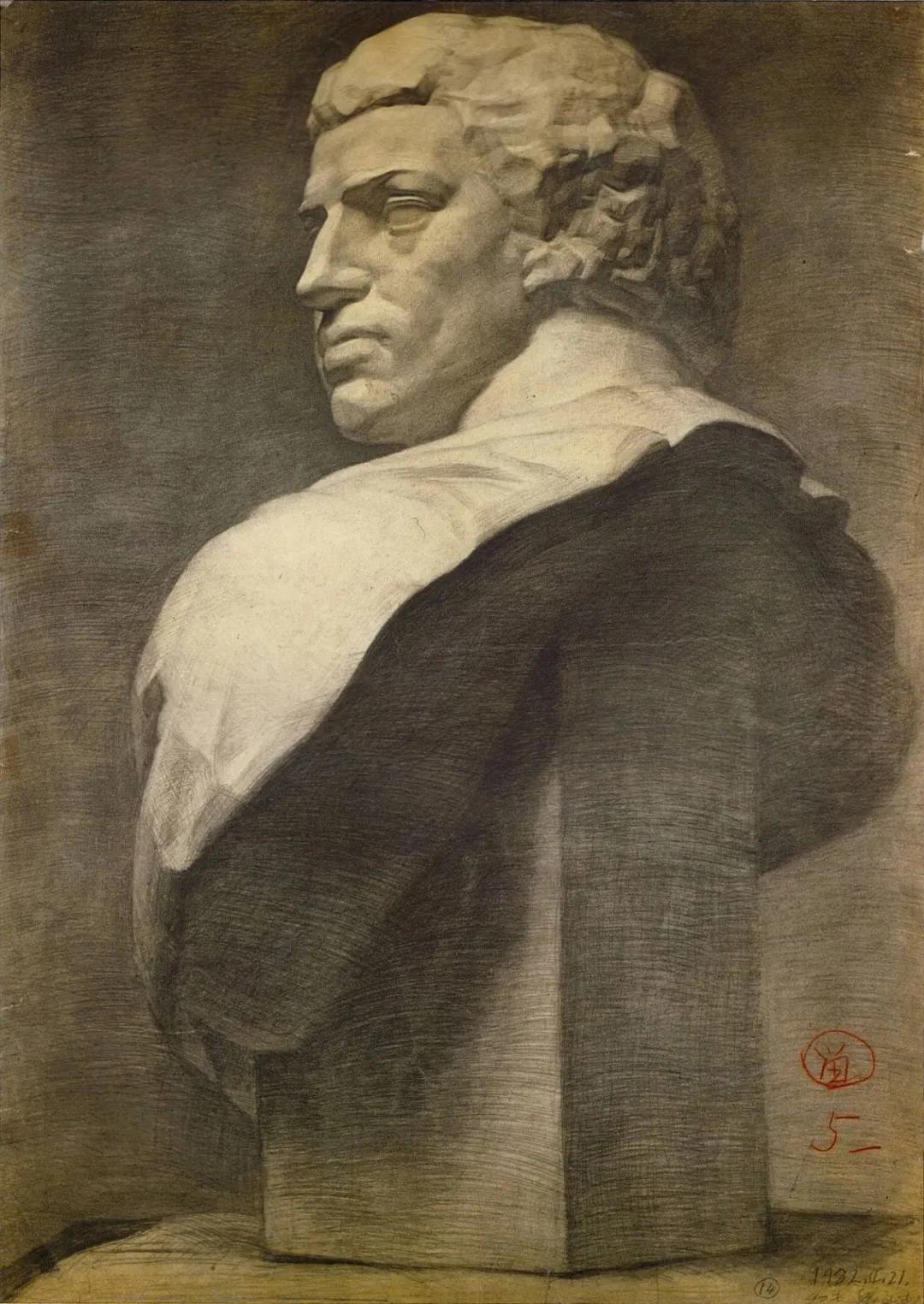 素描石膏像大师作品,石膏像名师