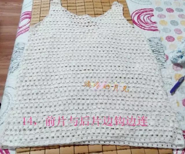 郁金香钩针连衣裙图案图解,钩针编织女士连衣裙视频图解过程