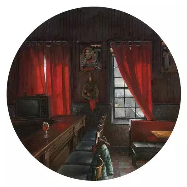 去艺术馆旅游回来画一幅画,油画风景随身带