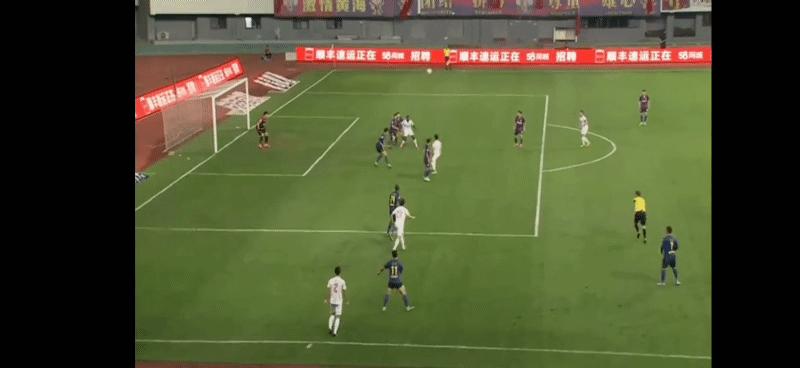 GIF中甲:青岛黄海3:1辽宁宏运，黄海队联赛积分进入升级区