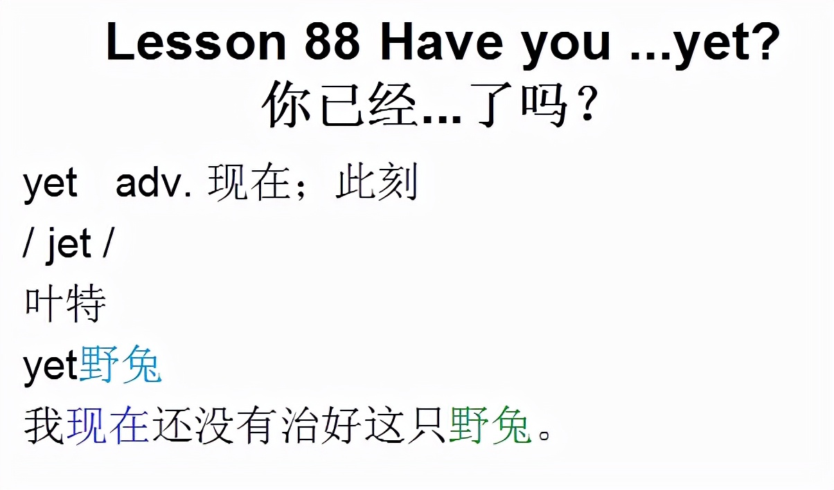 新概念英语第一册，音标课件自学整理Lesson88Haveyou...yet?