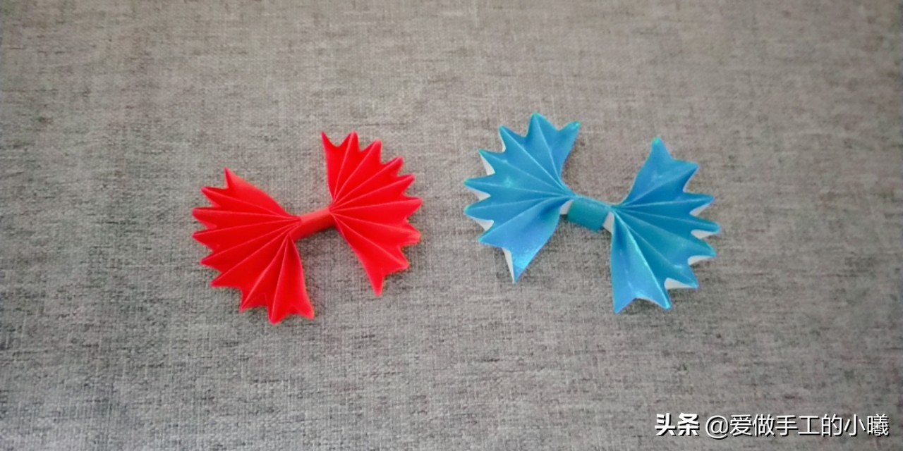 蝴蝶结折纸怎样贴在贺卡上好看,折纸简单又漂亮的蝴蝶结收纳盒