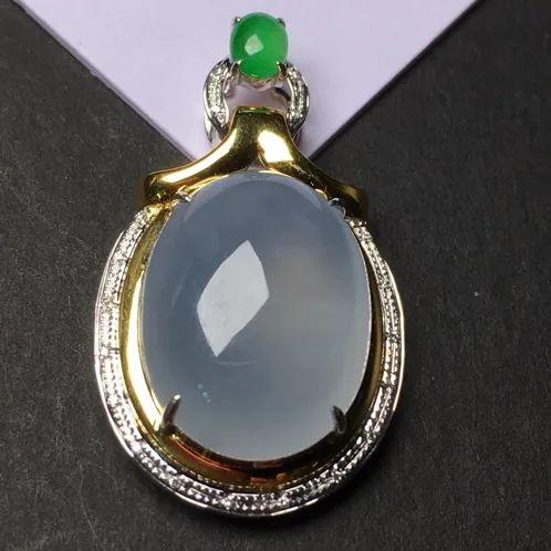 莫西沙蛋面,莫西沙原石开窗蓝底