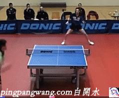 马琳郝帅梅兹放高球,郝帅正手拉球