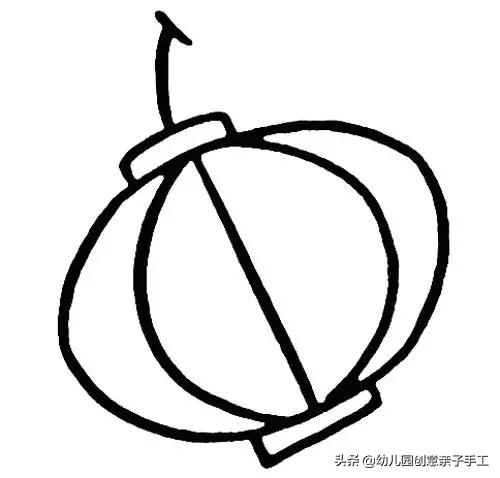 元旦灯笼边框简笔画大全简单漂亮,元旦简笔画灯笼的画法