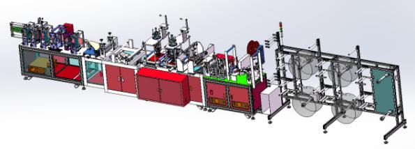 n95全自动口罩机成套设备,N95全自动口罩机