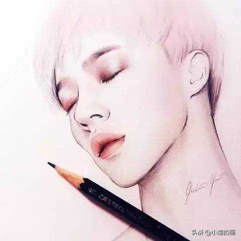 一眼就看出来的明星素描,这些明星的双眼皮好美