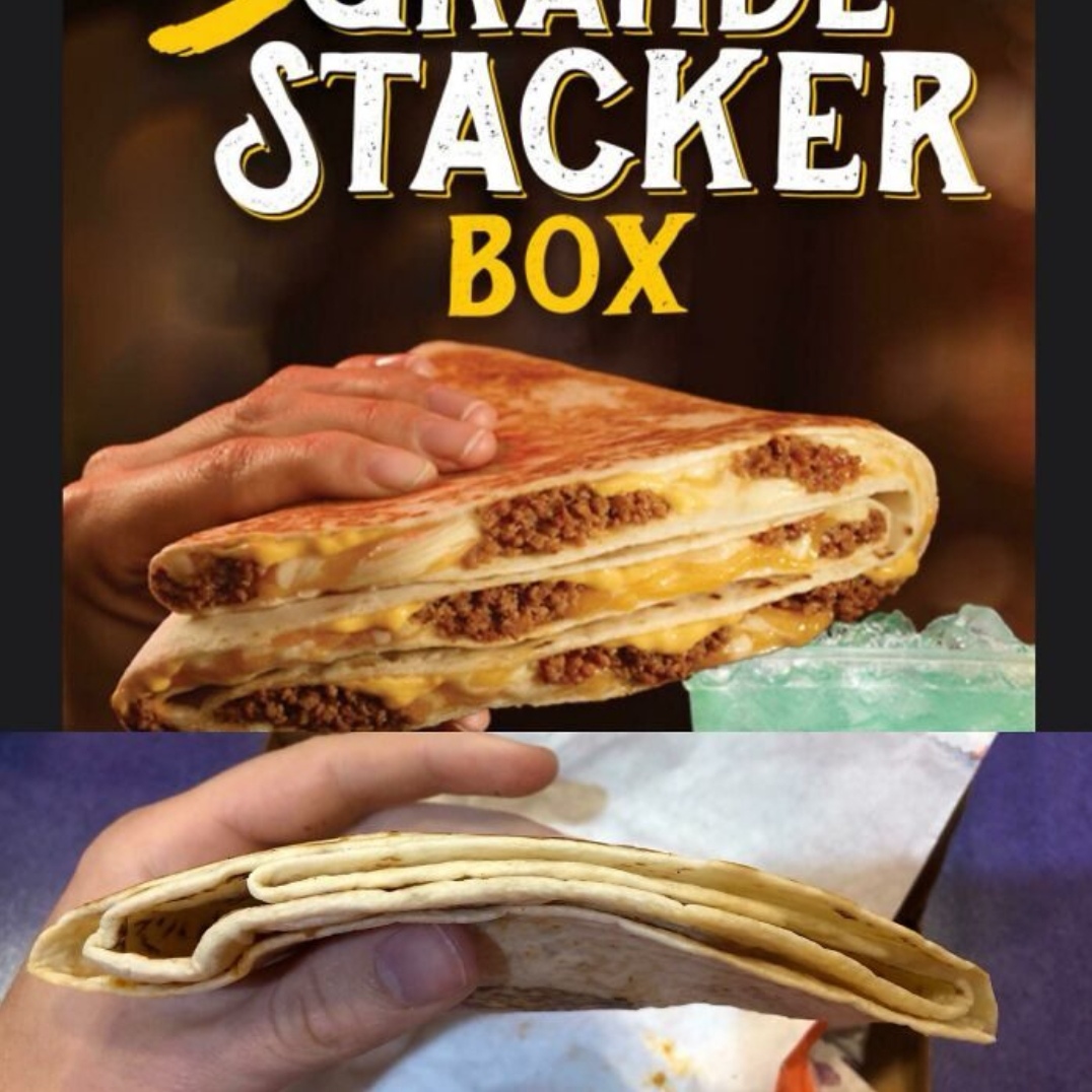 18张笑到头掉的“广告不实照”，我说，那个饼是忘记放馅了吗？