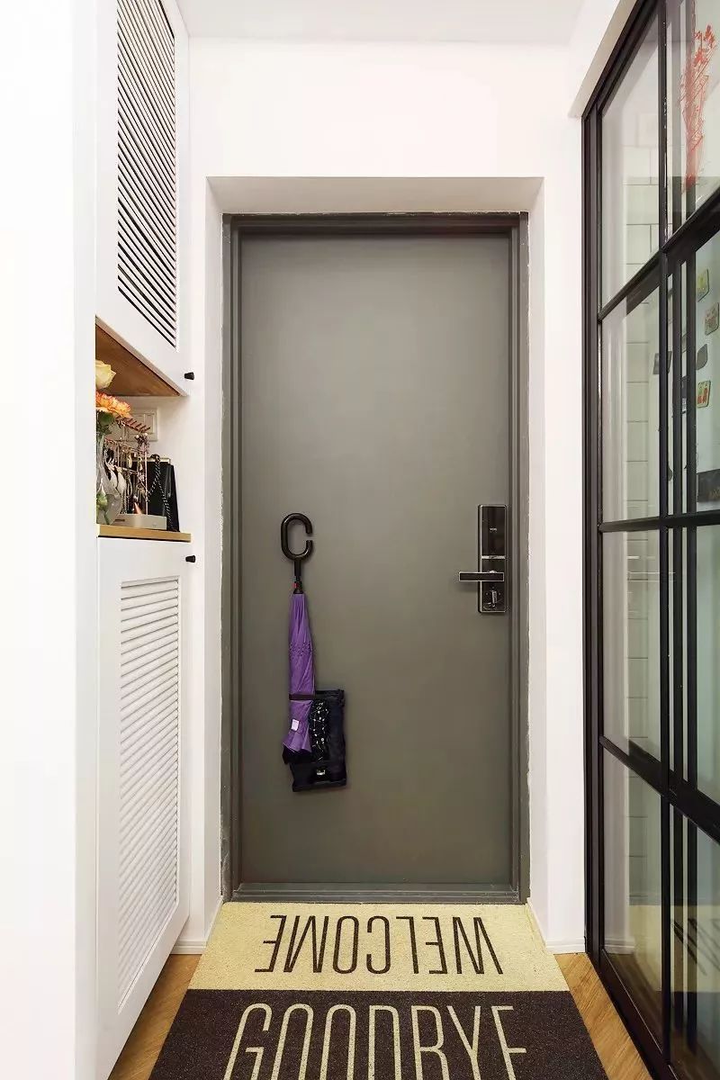 公寓玻璃隔断效果图大全,30平落地窗小公寓装修隔断