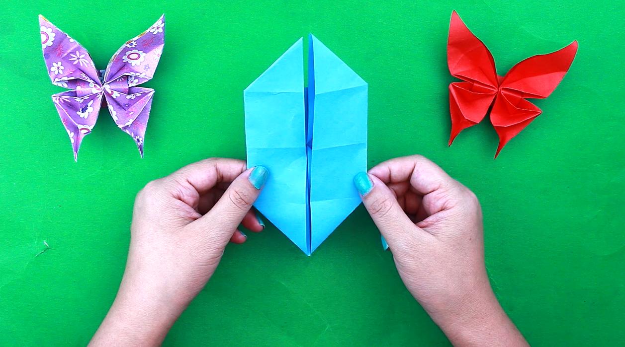 一张纸折蝴蝶花,蝴蝶折纸超高难度凤尾蝶