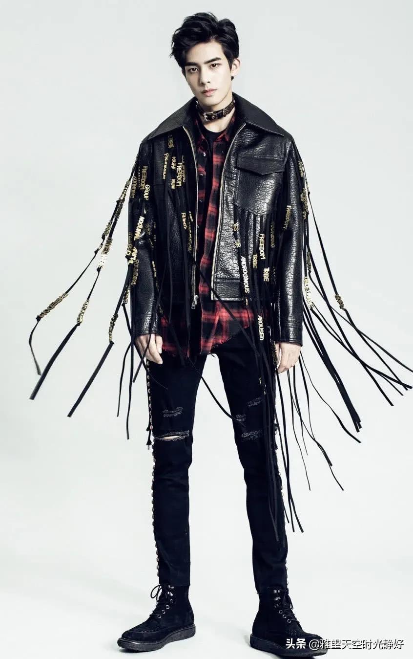 秋冬男星皮衣穿搭,男明星皮衣外套搭配