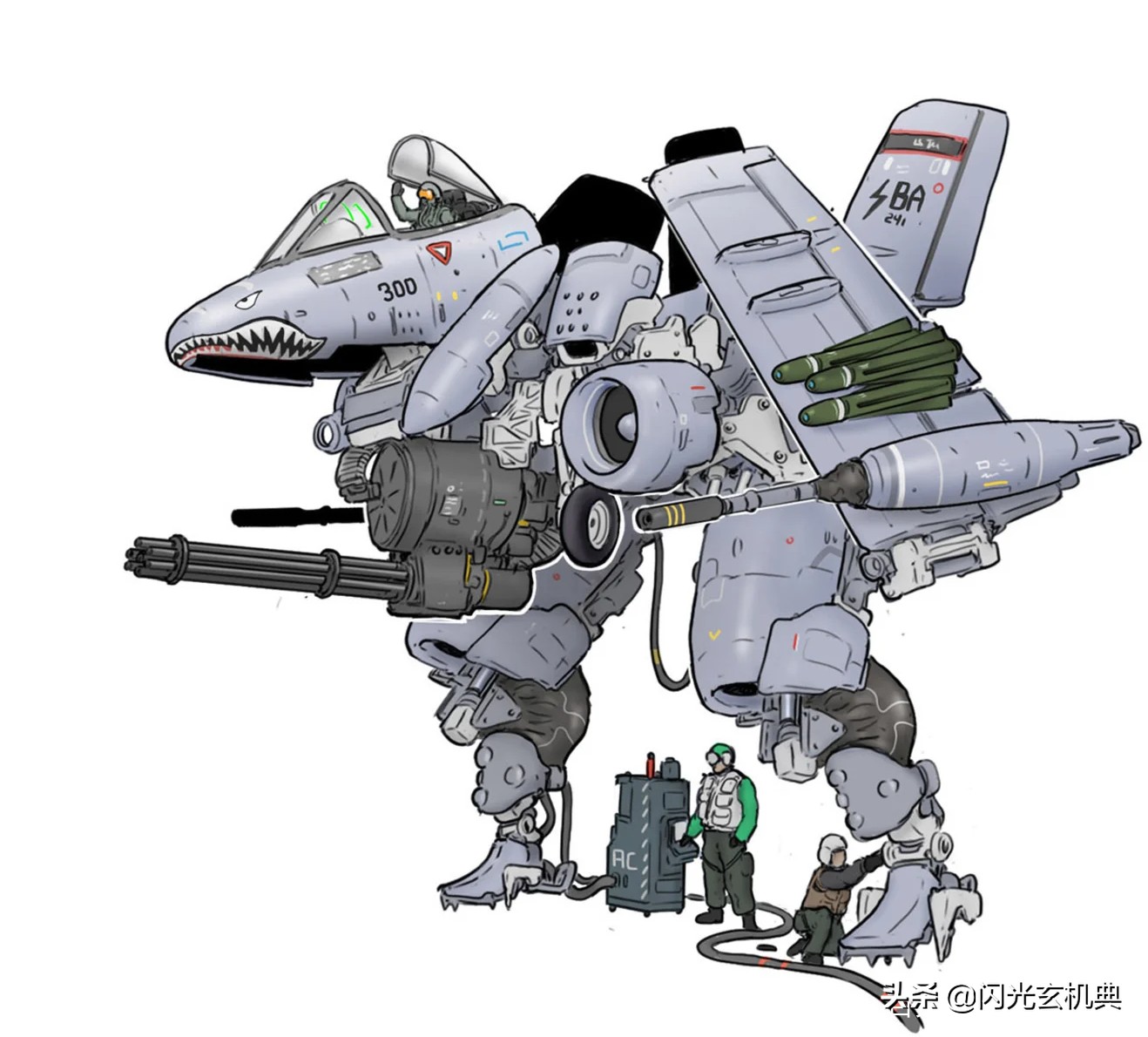 DipoMu*漫h**画插图:变形机甲时代的战斗机作品欣赏